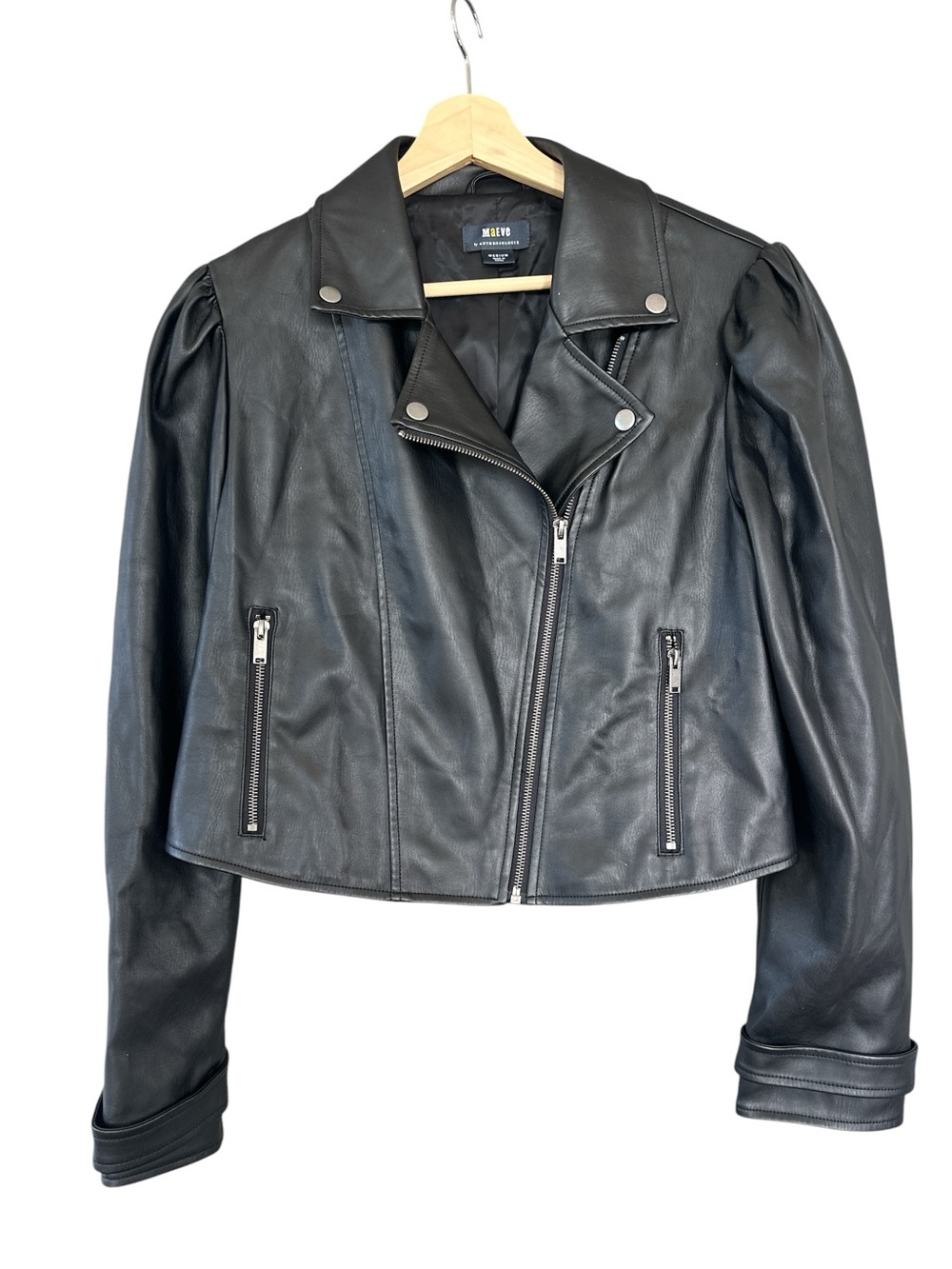 Maeve Faux Leather Femme Moto Jacket - Picture 6 of 13